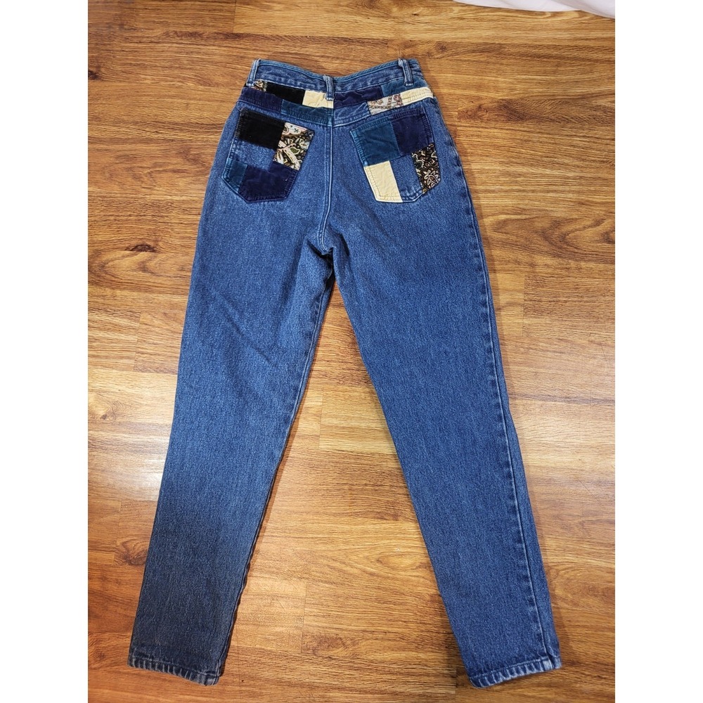 Vintage Stefano International‎ Size 4 Velvet Patchwork Jeans